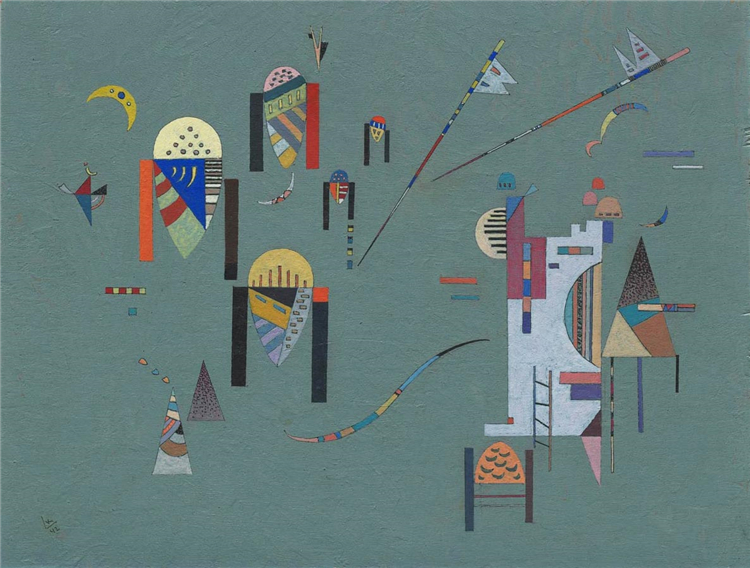 Vertical Accents 1942 Wassily Kandinsky Abstract Oil Painting